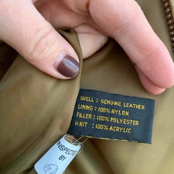 Vintage Reed Sportswear Camel Suede Bomber Jacket Vintage Ribbed Cuffs Hem Large - Picture 6 of 7